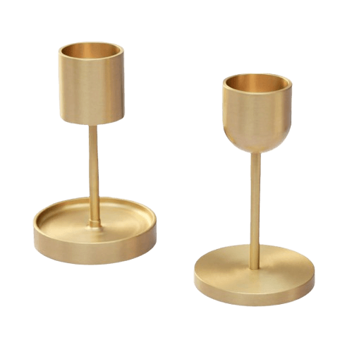 BRASS SET OF 3 MODERN CANDLE HOLDER